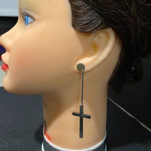 Cross dangle earrings